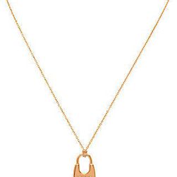 Michael Kors Rose Gold-tone Padlock Necklace MKJ4635791 N/A