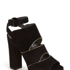 Incaltaminte Femei Stuart Weitzman Slits Platform Sandal - Wide Width Available BLACK-SUEDE