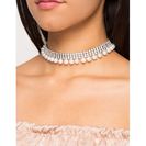 Bijuterii Femei CheapChic Emma Pearl Rhinestone Choker Met Slvr