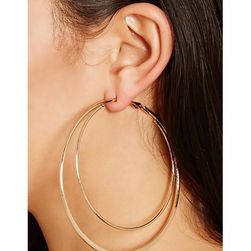 Bijuterii Femei Forever21 Double Hoop Earrings Gold