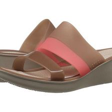 Incaltaminte Femei Crocs Color Block Wedge Bronze