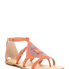 Incaltaminte Femei Latigo Om Embroidered Thong Sandal Papaya