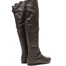 Incaltaminte Femei CheapChic Ride On Faux Leather Buckled Boots Taupe