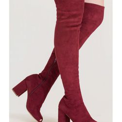Incaltaminte Femei CheapChic Tall Tale Over-the-knee Chunky Boots Wine