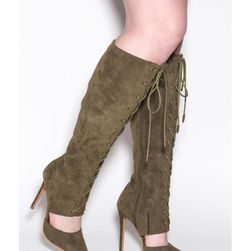 Incaltaminte Femei CheapChic Major Influence Lace-up Boots Olive
