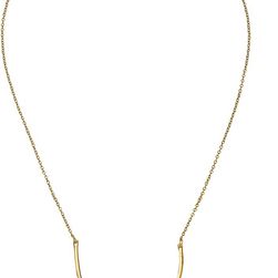 Rebecca Minkoff Bead/Bar Asymmetric Pendant Necklace 12K with Pearl