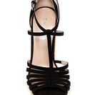 Incaltaminte Femei Charles by Charles David Faint Platform Heel Sandal BLACK SUEDE