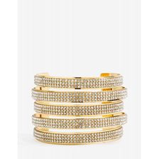 Bijuterii Femei CheapChic High And Low Rhinestone Cuff Met Gold