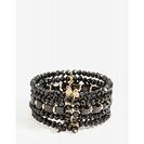 Bijuterii Femei CheapChic Love Bead Wire Cuff Bangle Black