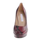 Incaltaminte Femei Diane Von Furstenberg Michelle Oxblood Embossed Python