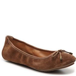 Incaltaminte Femei Me Too Halle Suede Ballet Flat Cognac