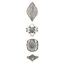 Bijuterii Femei Forever21 Iridescent Faux Stone Ring Set Bsilver