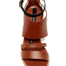 Incaltaminte Femei Matt Bernson Harrison Chunky Heel Sandal BLACK CAVASH LEATHER-CHESTNUT LUXE CALF