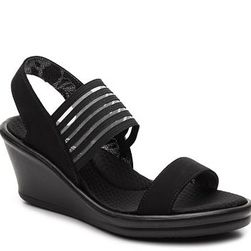 Incaltaminte Femei SKECHERS Cali Sci-Fi Wedge Sandal Black