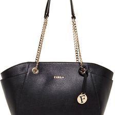 Furla Julia Chain Strap Leather Tote ONYX