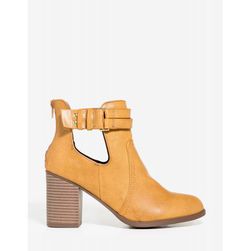 Incaltaminte Femei CheapChic Paradise Fit Bootie Cognac