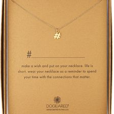 Dogeared 14K Gold Plated Sterling Silver Hashtag Necklace GOLD