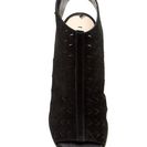 Incaltaminte Femei Via Spiga Leatrice Perforated Wedge Sandal BLACK SUEDE