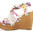 Incaltaminte Femei Fergalicious Libby Wedge Sandal WhitePink Floral