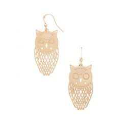 Bijuterii Femei Forever21 Owl Cutout Drop Earrings Gold