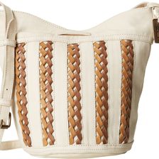 Frye Tricia Weave Bucket Off White Soft Vintage Leather