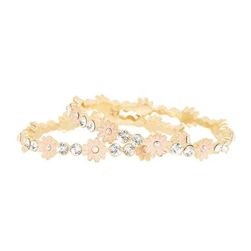 Bijuterii Femei Natasha Accessories Crystal Bangle Set PINK