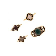 Bijuterii Femei Forever21 Faux Gem Midi Ring Set Antique goldmulti