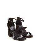 Incaltaminte Femei CheapChic Classic Taste Strappy Faux Suede Heels Black