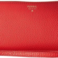 Fossil Sydney Large Zip Clutch Tomato