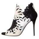 Incaltaminte Femei Oscar de la Renta Jeralina 100mm BeigeBlackWhite Suede