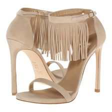 Stuart Weitzman Lovefringe Buff Suede