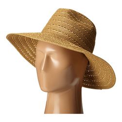 Accesorii Femei Vince Camuto Lurex Shine Braided Wide Brim Hat Brown