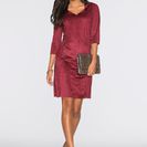 Rochie imitaţie de piele întoarsă 