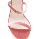 Incaltaminte Femei CheapChic Velvet Ropes Skinny Strappy Heels Blush