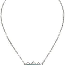 The Sak Stone Fringe Pendant Necklace 18" Turquoise