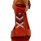 Incaltaminte Femei Michael Antonio Deanna Beaded Sandal Cognac