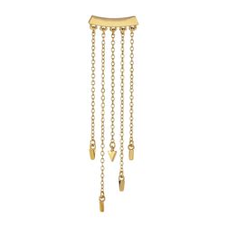 Rebecca Minkoff Bar Fringe Climber Earrings Gold Toned