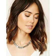 Bijuterii Femei Forever21 House of Harlow Geo Necklace Silver