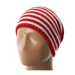 Accesorii Femei San Diego Hat Company KNH3232 Striped Slouchy Beanie RedWhite Stripe