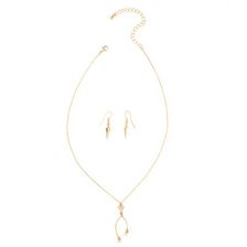 Bijuterii Femei CheapChic Peace \'n Pave Necklace Set Gold