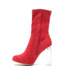 Incaltaminte Femei CheapChic Clear Your Mind Chunky Lucite Booties Red