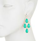 Bijuterii Femei Natasha Accessories Faceted Teardrop Dangle Earrings GREEN