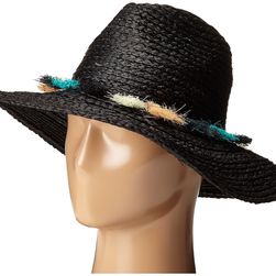 BCBGMAXAZRIA Tassel Panama Hat Black