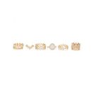 Bijuterii Femei Forever21 Ornate Midi Ring Set Goldpink