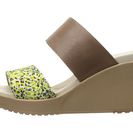 Incaltaminte Femei Crocs Leigh II 2-Strap Graphic Wedge BronzeGold
