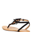 Incaltaminte Femei Corso Como Cayman Fringe Sandal BLACK SUEDE