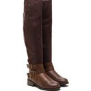 Incaltaminte Femei CheapChic Tall Tales Strappy Mixed Media Boots Brown