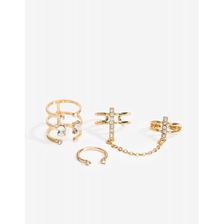 Bijuterii Femei CheapChic Open Your Eyes Link Ring Set Met Gold