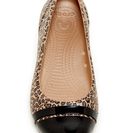 Incaltaminte Femei Crocs Cap Toe Leopard Print Flat BLK-GOLD