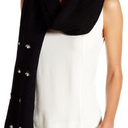 Accesorii Femei Kate Spade New York Half Cardigan Embellished MufflerScarf BLACK